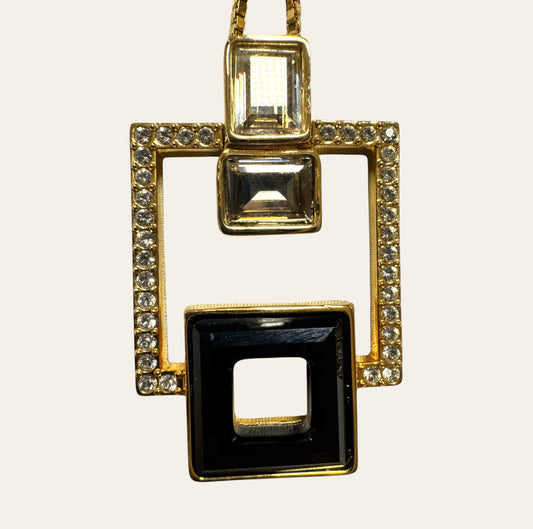 2009 Swarovski Geometric Pendant Necklace