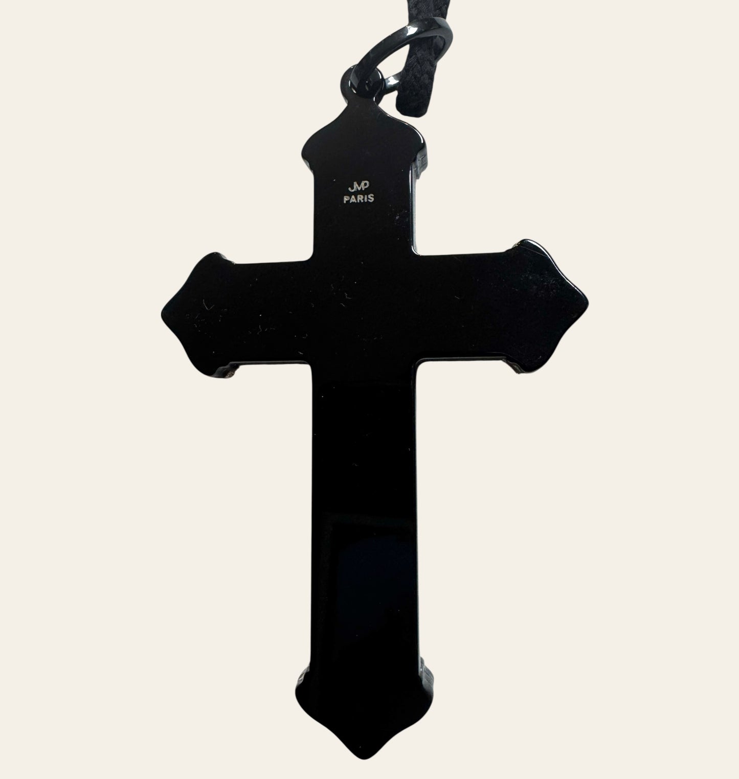 A Massive JMP Laminated Acrylic Cross Pendant