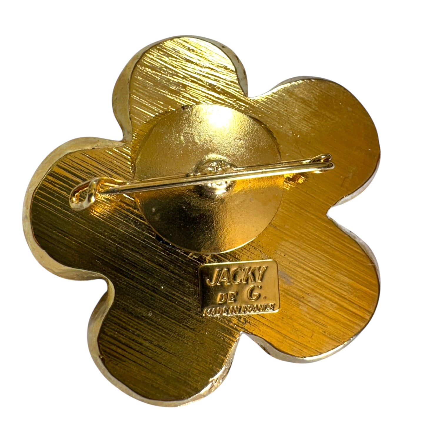 1980's Jacky de G Clover Brooch