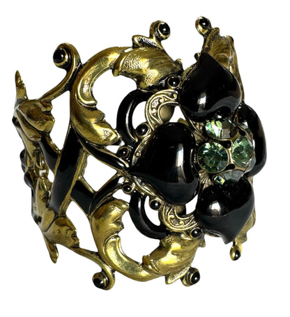 1990's Satellite Baroque Heart Cuff Bracelet