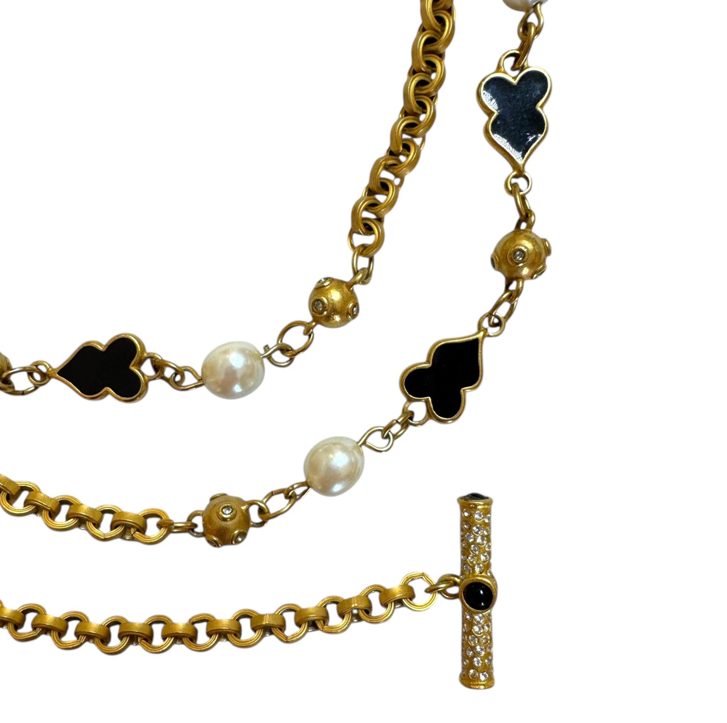 Art Deco Revival Long Chain Necklace