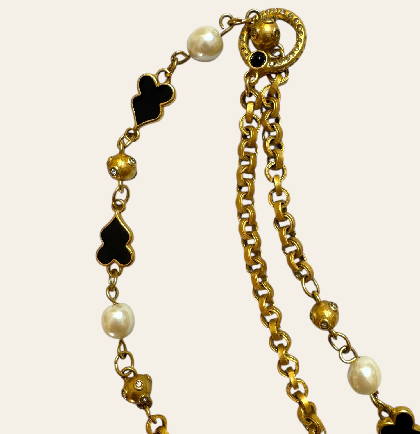 Art Deco Revival Long Chain Necklace
