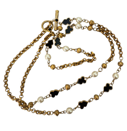 Art Deco Revival Long Chain Necklace
