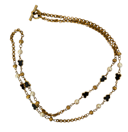Art Deco Revival Long Chain Necklace