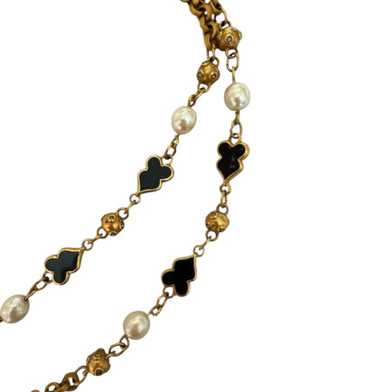 Art Deco Revival Long Chain Necklace