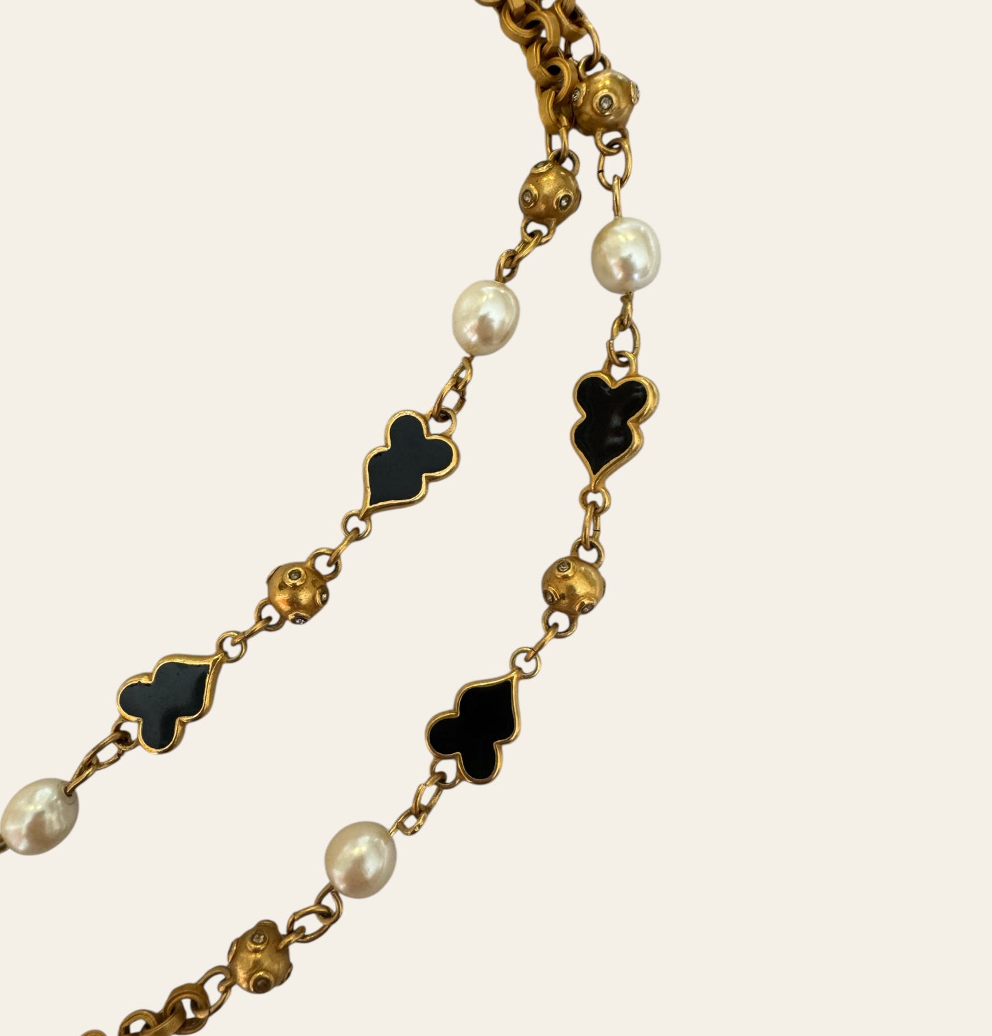 Art Deco Revival Long Chain Necklace
