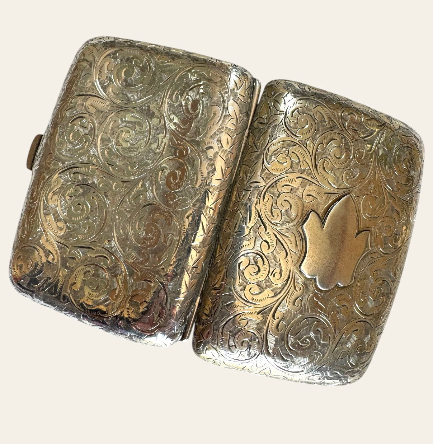 Edwardian Sterling Silver Cigarette Case — Hand-Engraved Birmingham 1903