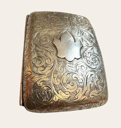 Edwardian Sterling Silver Cigarette Case — Hand-Engraved Birmingham 1903