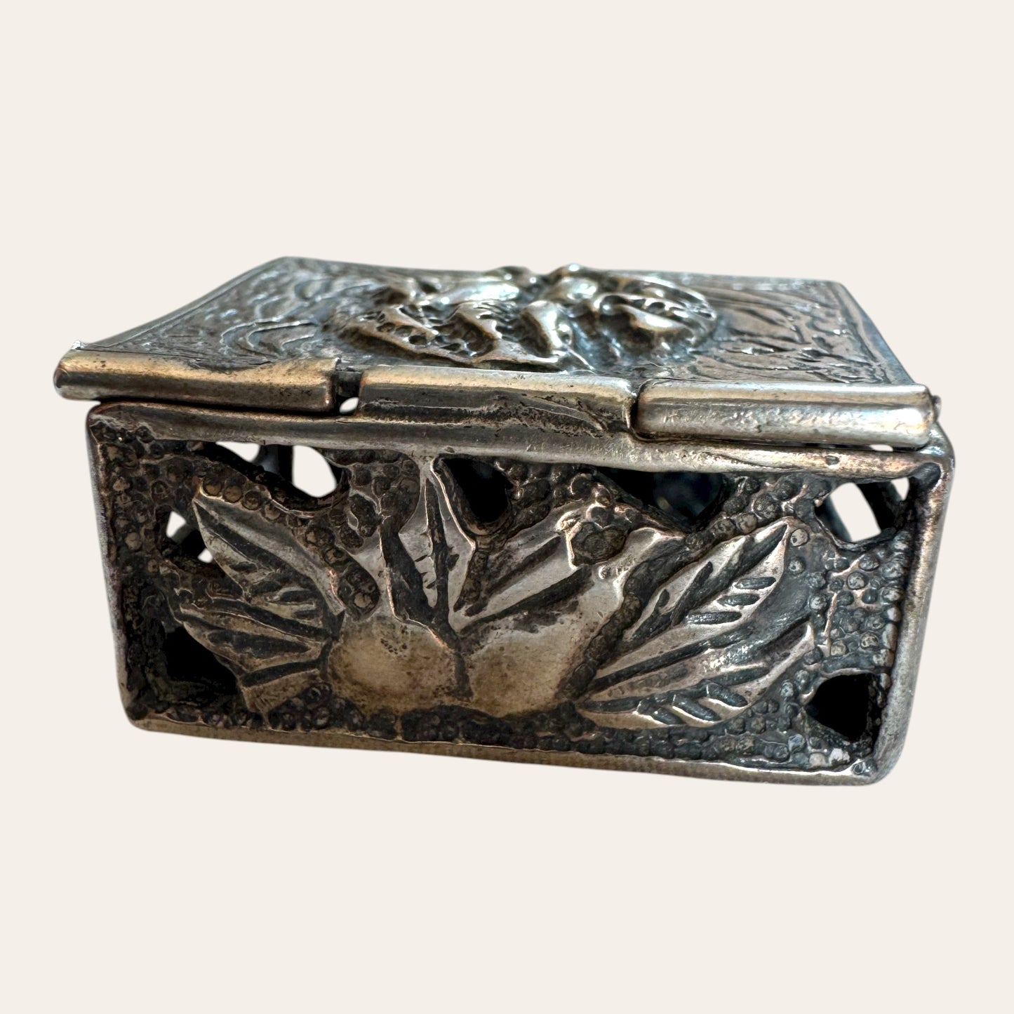 Antique Continental Silver Filigree Snuff Box