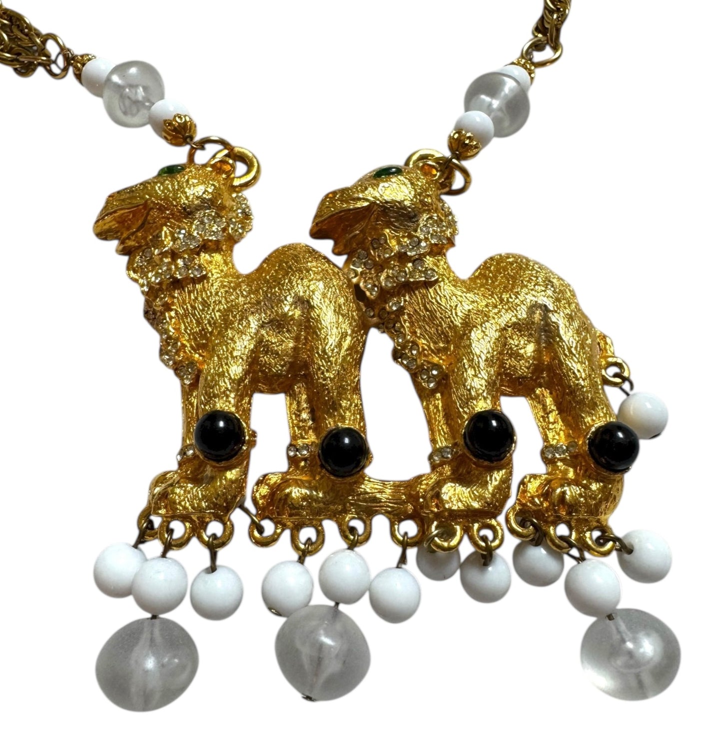 1990s Massive Alexis Kirk Double Camel Necklace