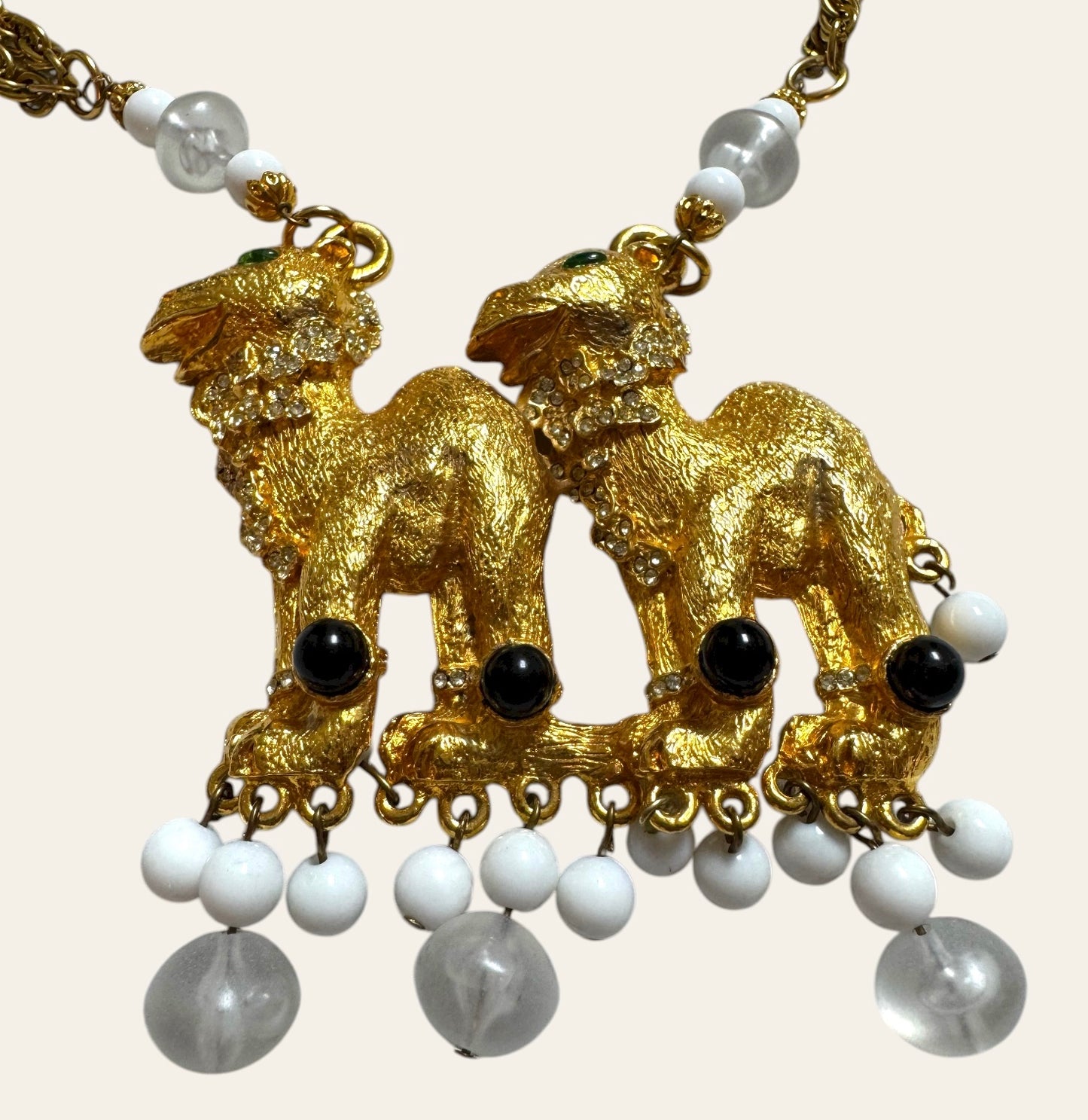1990s Massive Alexis Kirk Double Camel Necklace