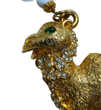 1990s Massive Alexis Kirk Double Camel Necklace