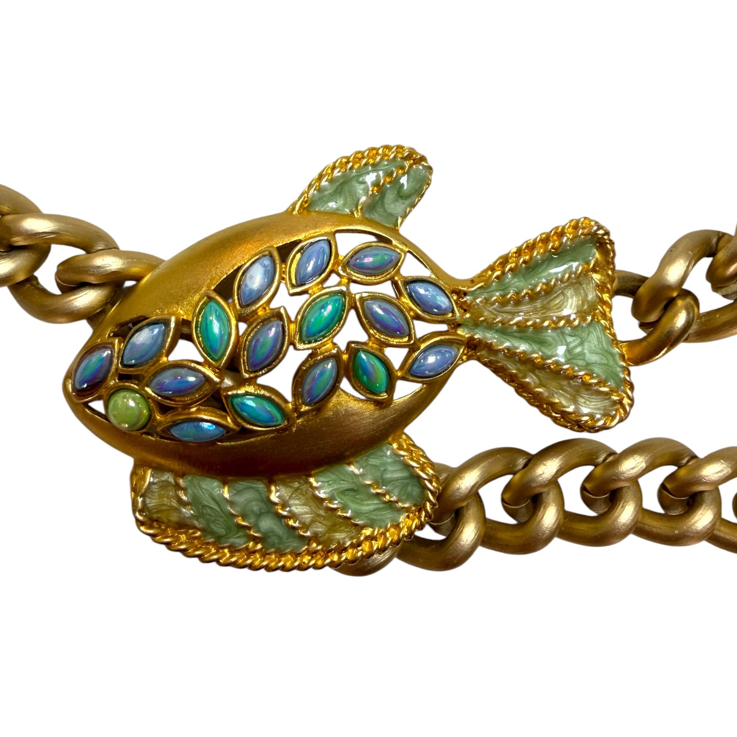 Jay Strongwater Koi Fish Chain Belt