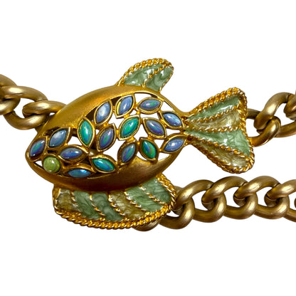 Jay Strongwater Koi Fish Chain Belt