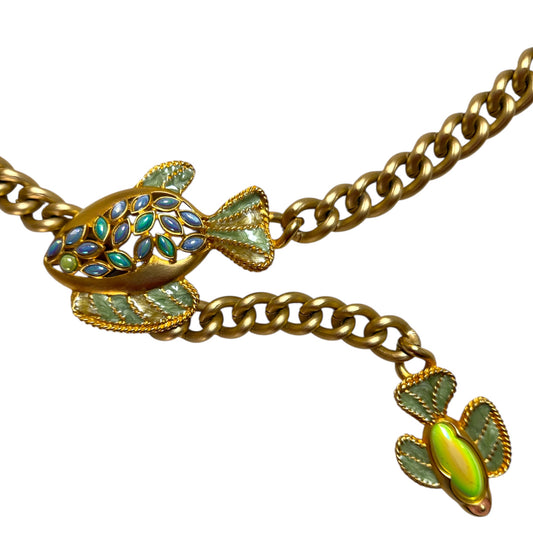 Jay Strongwater Koi Fish Chain Belt