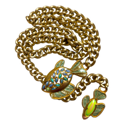 Jay Strongwater Koi Fish Chain Belt