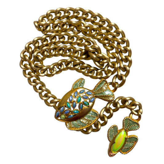 Jay Strongwater Koi Fish Chain Belt