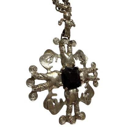 Massive Brutalist Frog Medallion Necklace