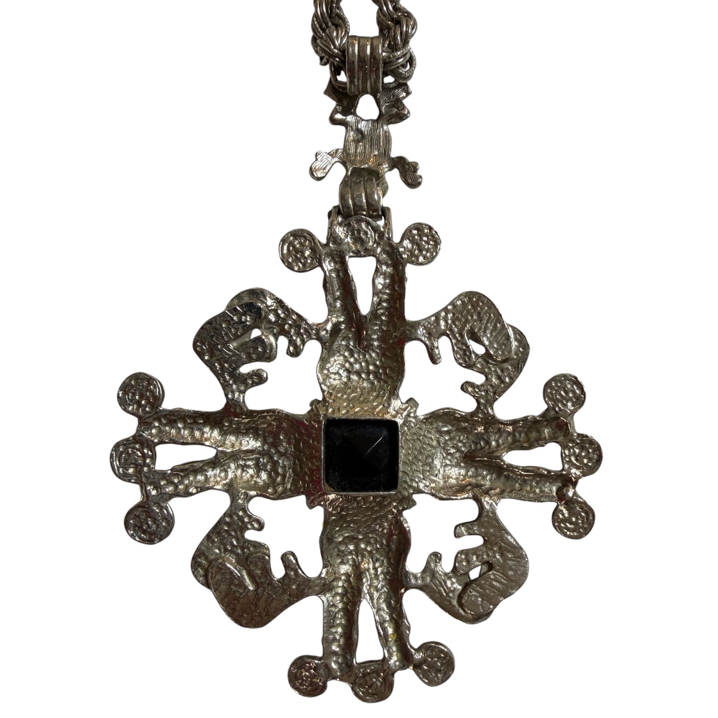 Massive Brutalist Frog Medallion Necklace