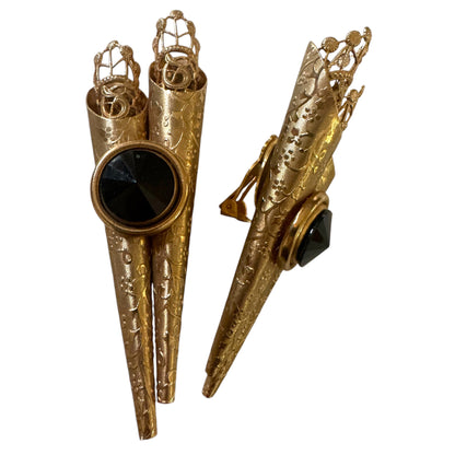 1980's Massive Cone-like Clip On Earrings