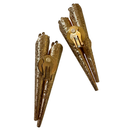 1980's Massive Cone-like Clip On Earrings