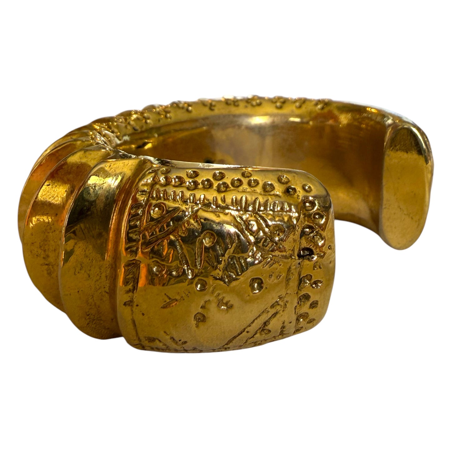 1990's Gold Tone Ethnic Bracelet