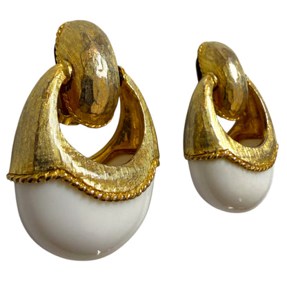 1980's Pauline Rader Clip On Earrings