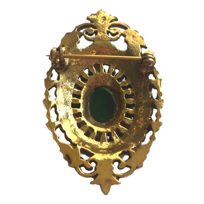 1980s Faux Pearl Victorian Pin