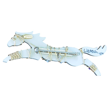Liztech Galloping Horse Brooch - Year Of The Horse