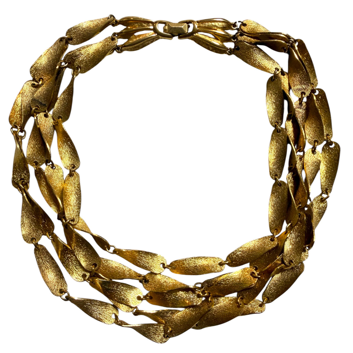 1960's Tortolani Multi Chain Collar Necklace