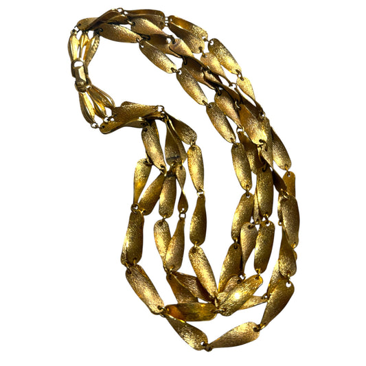 1960's Tortolani Multi Chain Collar Necklace