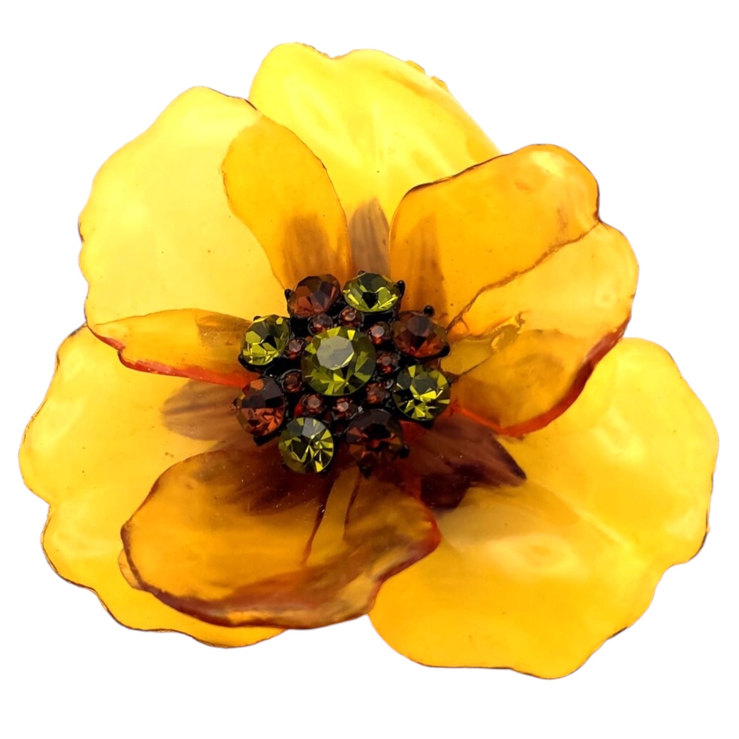 1960s Lucite Flower Brooch