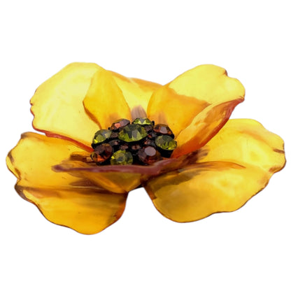 1960s Lucite Flower Brooch