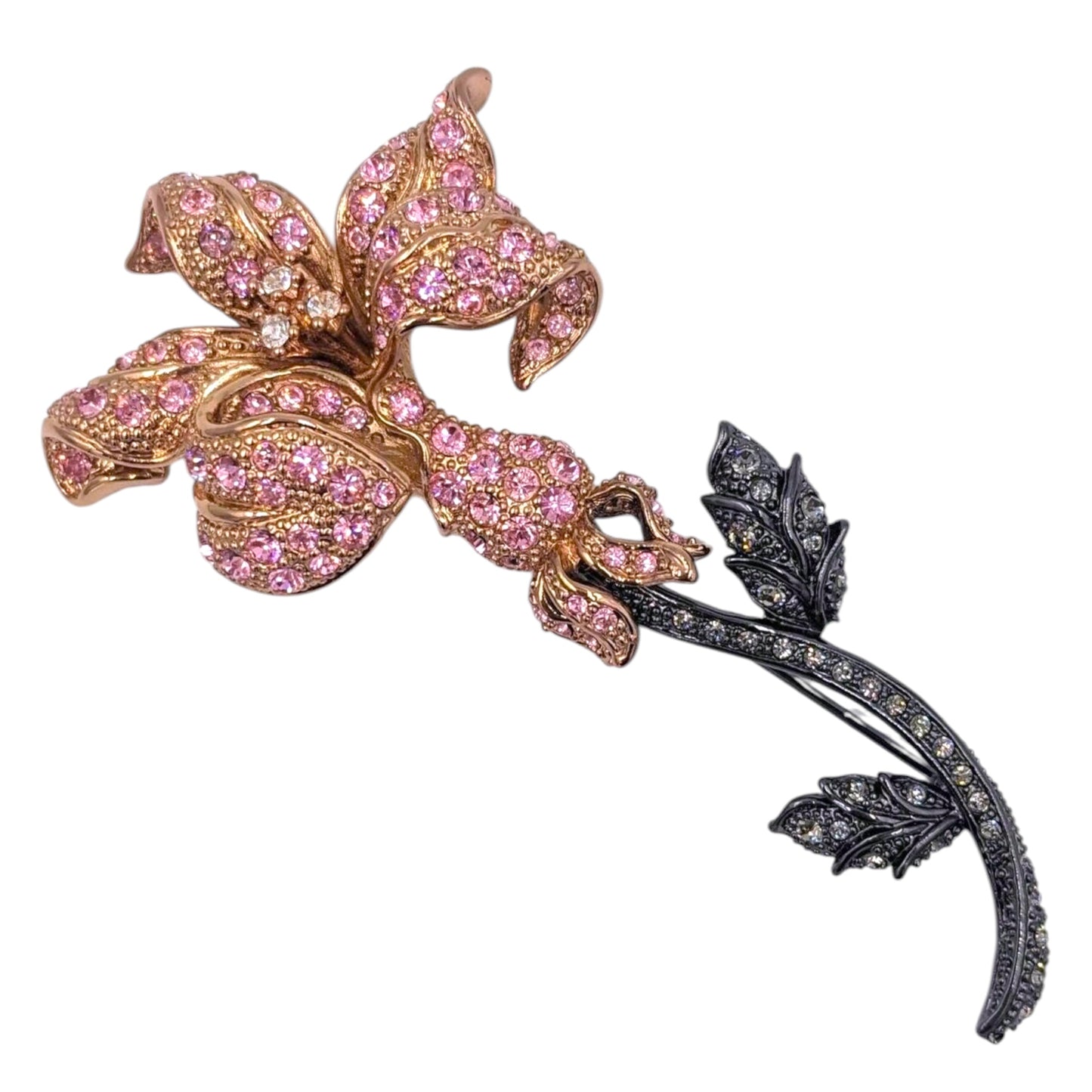 1990s Nolan Miller Orchid Brooch