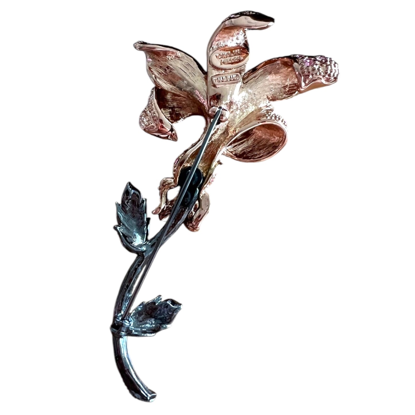 1990s Nolan Miller Orchid Brooch