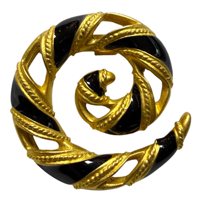 1990's Anne Klein Spirale Brooch