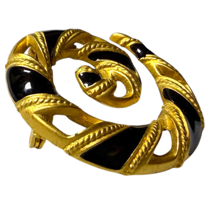 1990's Anne Klein Spirale Brooch