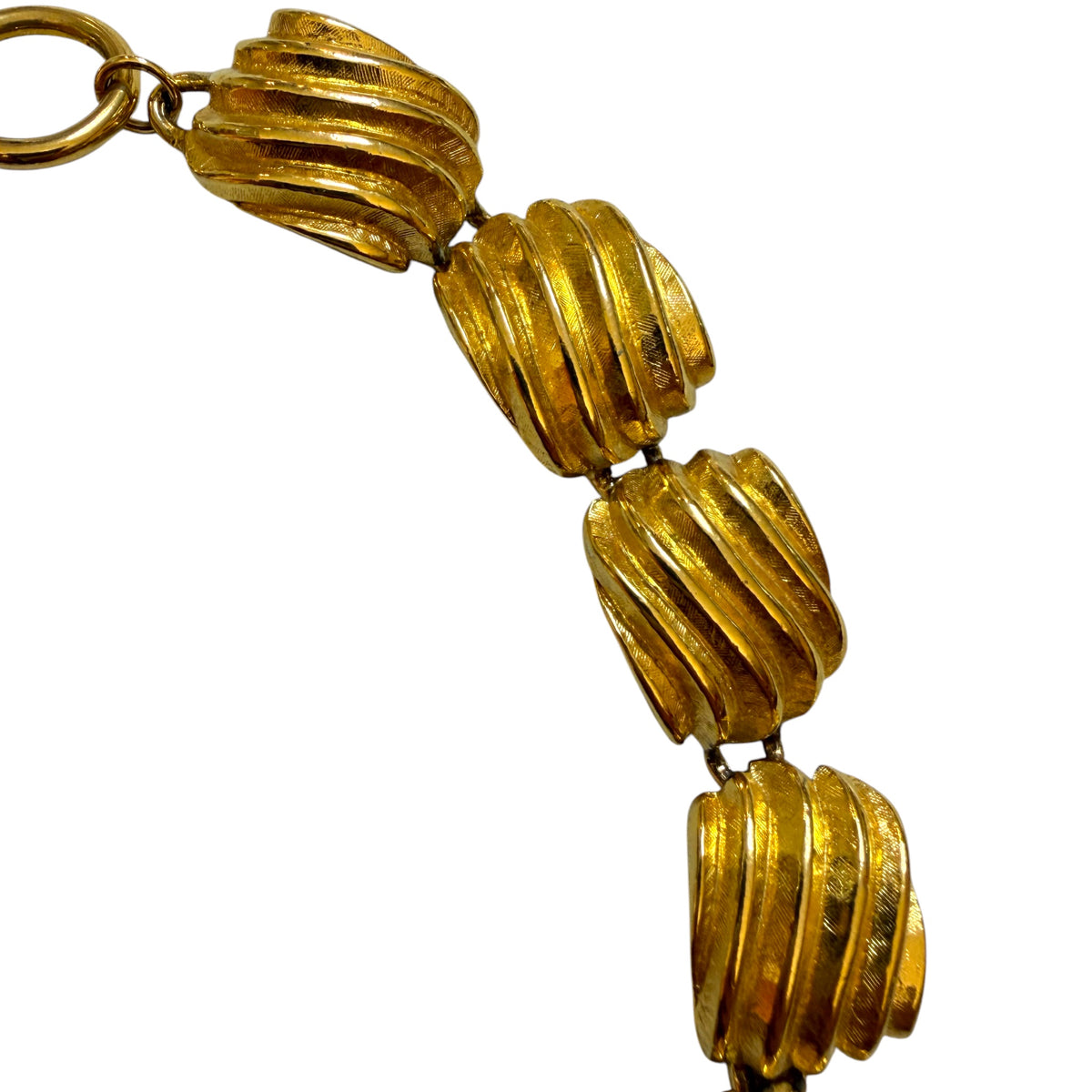 1980's Anne Klein Chunky Gold Tone Necklace