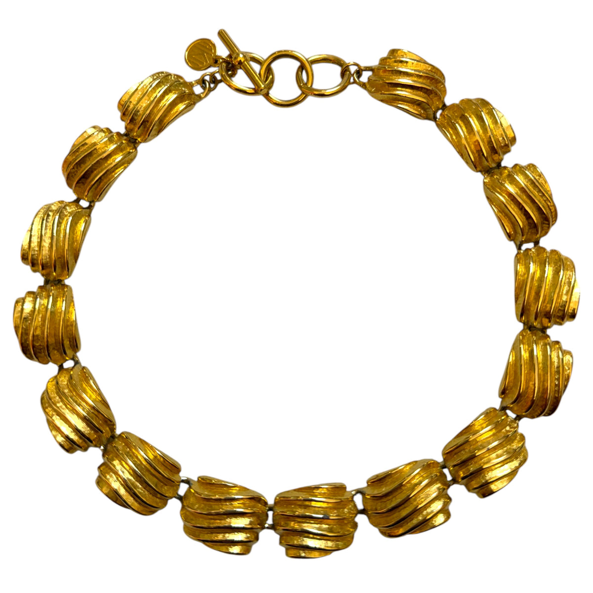 1980's Anne Klein Chunky Gold Tone Necklace