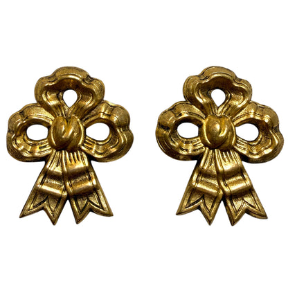 1990's Large Zoe Coste Knots Clip On Earrings