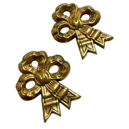 1990's Large Zoe Coste Knots Clip On Earrings