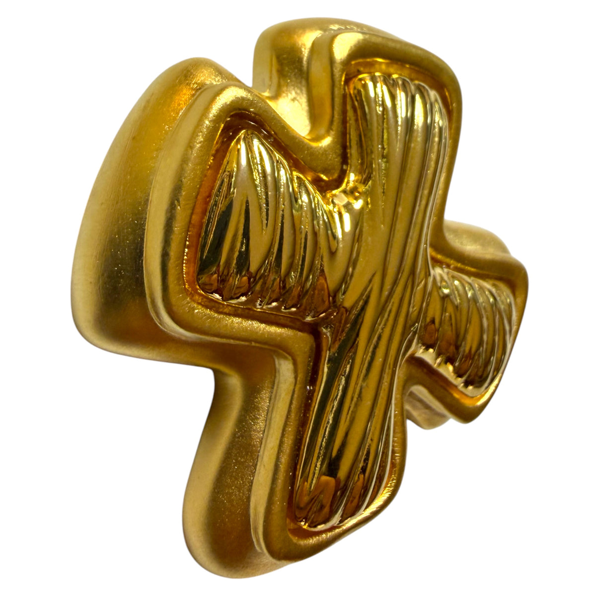 1980's Gold Tone Puffy X Set