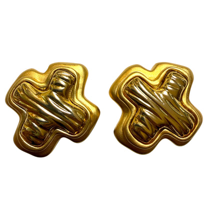 1980's Gold Tone Puffy X Set