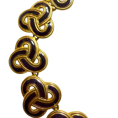 Vintage Aubergine Knot Necklace