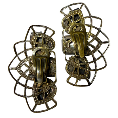 1970's Italian Couture Clip On Earrings