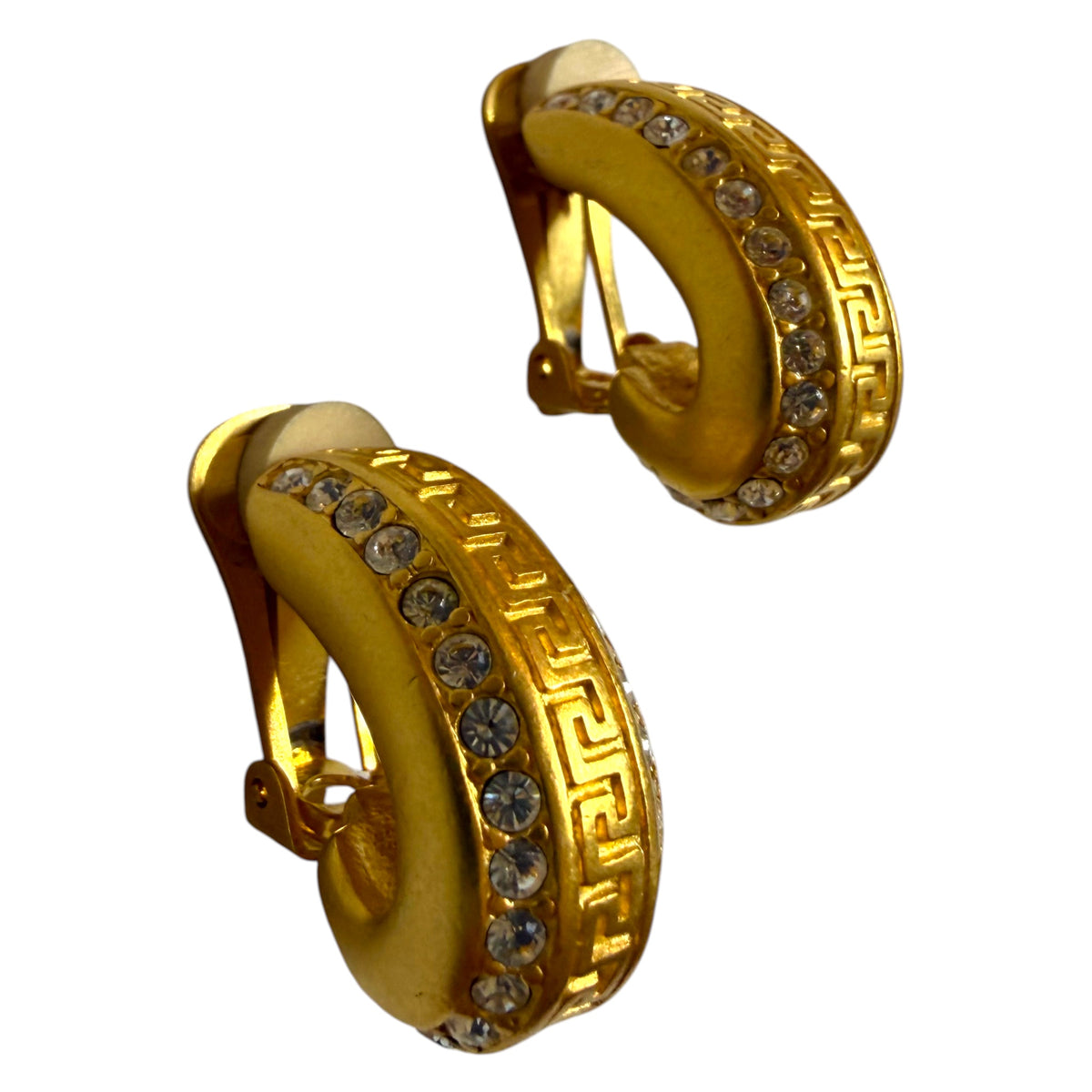 Nolan Miller Chunky Half Hoops Clip On Earrings