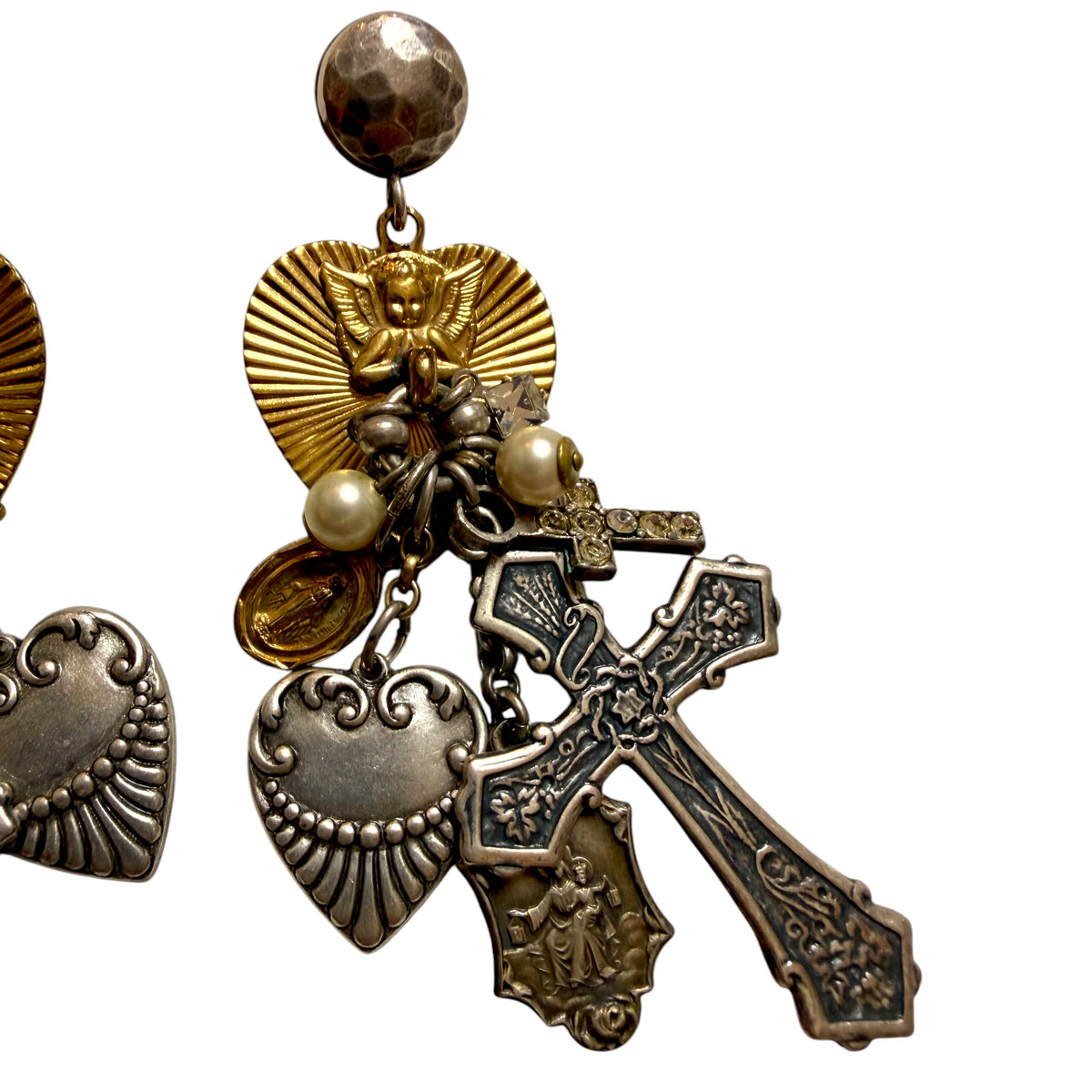 REMINISCENCE Earrings With Religious Charms