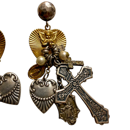 REMINISCENCE Earrings With Religious Charms