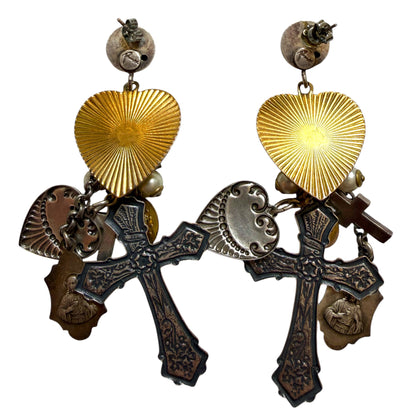 REMINISCENCE Earrings With Religious Charms