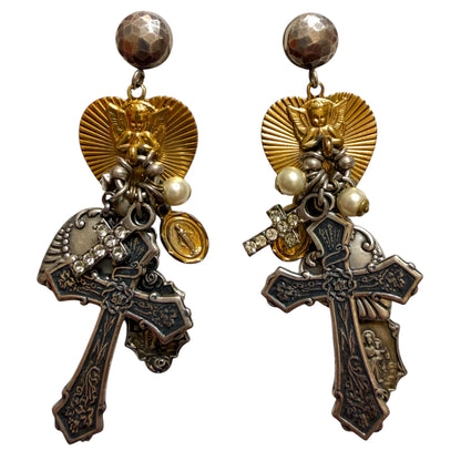 REMINISCENCE Earrings With Religious Charms